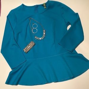 Ann Taylor Tops - Ann Taylor 3/4 Sleeves Peplum Top Medium pre-owned Ann Taylor Tops - Ann Taylor 3/4 Sleeves Peplum Top Medium pre-owned